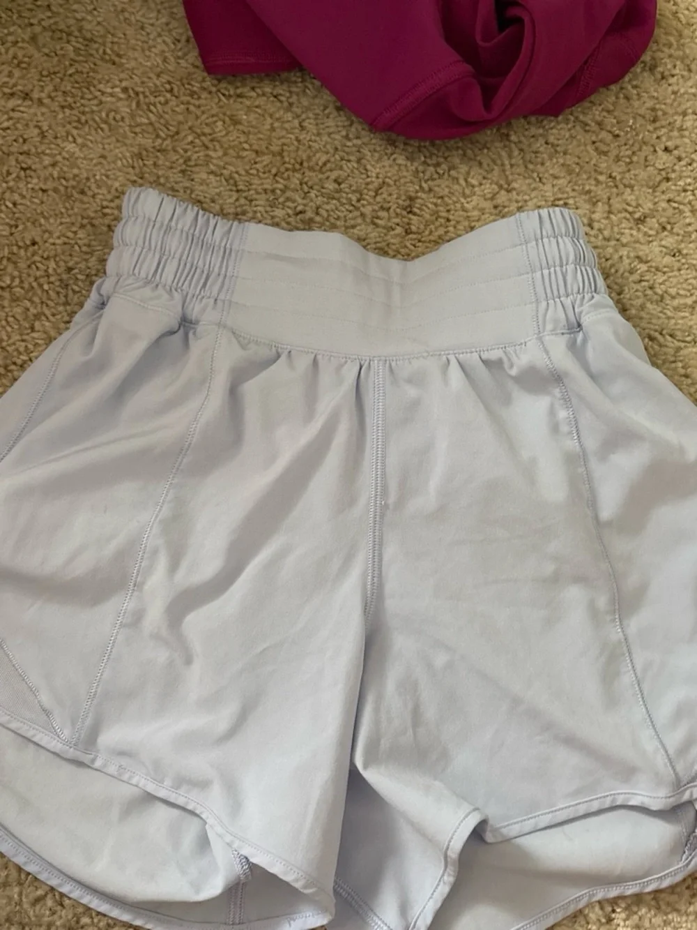 Women’s High-Waist Light Purple Athletic Shorts